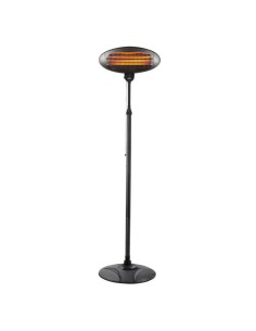 CALEFACTOR EXTERIOR CUARZO AUSTRAL 2000W NEGRO C/PIE 3ELEM.3POT.IP34 ORIENTABLE Y GIRO 360º REGX50,5X50 CM(NETO)