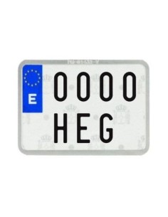 PLACA MATRICULA SAMART ALUMINIO  MOTO CORTA ENDURO 2