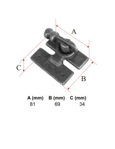 CIERRE ALEMAN PEQUEÑO CINCADO T-6 ZINC