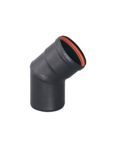 CODO PELLET VITRIF. NEGRO 45º DE 80