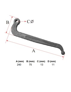 GANCHO TENSOR DE CADENA PLANO G-9
