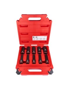 JUEGO DE 10 VASOS DE IMPACTO 1/2 LARGOS MILWAUKEE(10,11,12,13,14,17,19,21,22 Y 24)