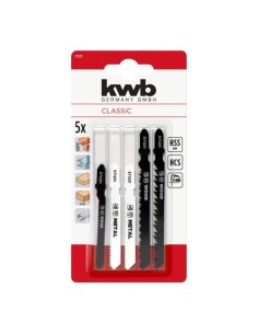 JUEGO DE 5 HOJAS DE CALAR SURTIDAS KWB