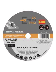 DISCO CORTE INOX 230X1.9 EXTREMPRO