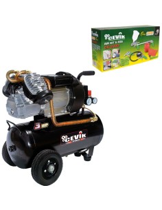 COMPRESOR CEVIK VX050 3 HP 50 L 357 L/M + KIT 5 PIEZAS(NETO)