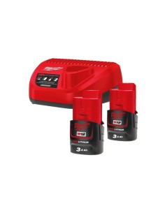 KIT 2 BATERIAS MILWAUKEE M12 2.AH+CARGADOR C12C(NETO)