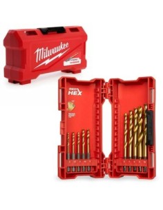 ESTUCHE 10 BROCAS HSS-G TIN DE 3-10MM MILWAUKEE