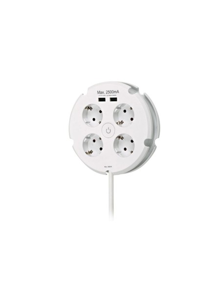BASE MÚLTIPLE COMBI 4 TOMAS + 2 USB 2.5AH DE CARGA