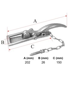 CIERRE CON SEGURO MEDIANO CINCADO C-9 ZINC