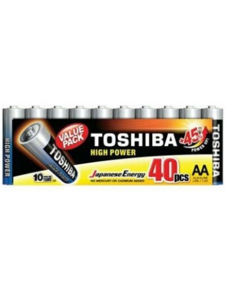 PILA ALKALINA LR-06 AA THOSIBA HIGH POWER (PACK-40UND.)