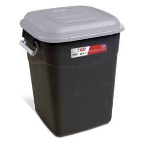 CUBO BASURA ECO TAYG 50 LITROS GRIS 412004