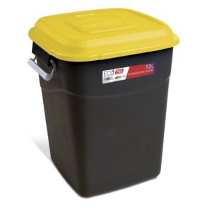 CUBO BASURA ECO TAYG 50 LITROS AMARILLO 412011